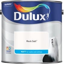 Image of Dulux Smooth Emulsion Matt Paint - Rock Salt - 2.5L - Walls and Ceiling