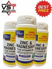 Image of 3x ZMA High Strength Support Energy Immunity Muscle Function 200 Caps Each Pack