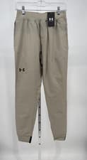 Image of Under Armour Mens Unstoppable Joggers S Green Tapered Running Jogging 1352027