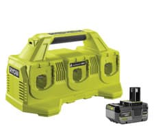 Image of Ryobi ONE+ 6-Port Battery Charger Kit (1 x 4.0Ah) 18V RC186PLUS1