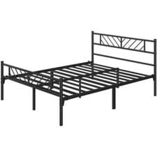 Image of Home Bed Frames Single/Double/King Size Metal Bed Platform for Bedroom Furniture