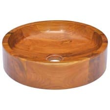 Image of Basin Solid Teak Wood Φ40x10 cm