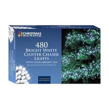 Image of 480 White Cluster Chaser LED Christmas Xmas 8 Mode Sequence Indoor Outdoor Light