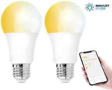 Image of Aurora AOne smart E27 9W ZIGBEE LED BULB 2200-5000K x 2 bulbs + 2 x b22 adaptors