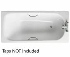 Image of Armitage Shanks 1500mm 2TH Steel Bath With Grips & legs Art S183301 brand new
