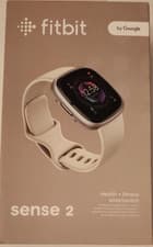 Image of Fitbit Sense 2 Health Fitness Smartwatch with GPS Heart Rate Lunar White