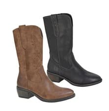 Image of `WANDA´ Western Cowgirl Ankle Boots with Zip sizes 3 to 8 - £39.99 - POST FREE