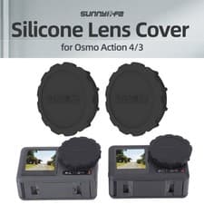 Image of 2 x Lens Cover Cap For DJI OSMO ACTION 4/3 Camera Silicone Protective Shockproof