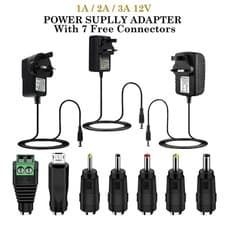 Image of 12V AC/DC Adapter 1A 2A 3A Mains Transformer Charger UK Plug Power Supply