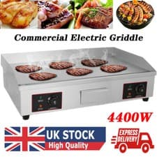 Image of Large Electric Griddle FlatTop BBQ Grill Hot Plate Countertop Kitchen Commercial