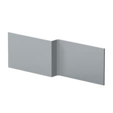 Image of Nuie Satin Grey 1700mm L Shaped Shower Bath Front Panel - MOF273