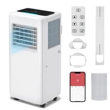 Image of 9000BTU Portable Air Conditioner Mobile Unit with Remote Control WIFI 24H Timer