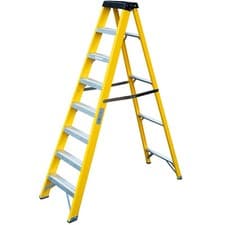 Image of 1.4m FIBREGLASS Swingback Step Ladders 8 Tread Professional Lightweight Steps