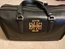 Image of NEW Tory Burch Britten Leather Satchel Bag with strap