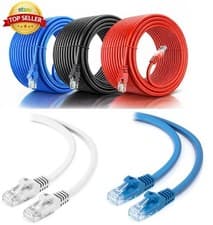 Image of CAT6 Cable External Outdoor UTP Cat 6 Network Ethernet LAN Bulk 1m 2m-50m Lot UK