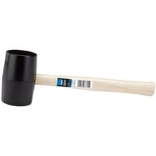 Image of Draper Heavy Duty Rubber Head Mallet With Hardwood Shaft 800g/32oz Black