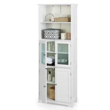 Image of Freestanding Bathroom Storage Cabinet Kitchen Pantry Cupboard w/Shelves