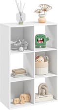 Image of HOMCOM 3-Tier 6 Cubes Storage Unit Particle Board Cabinet Bookcase Organiser Hom