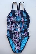 Image of ADIDAS PRO LIGHT LOVE PRINT INFINITEX SWIMSUIT BLUE DQ3301 KIDS GIRLS M