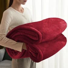Image of Fleece Blanket Large Bed Sofa Throw Super Soft Warm Faux Fur Mink Double & King