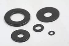 Image of Black Stainless Steel Flat Washers