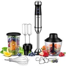 Image of Hand Blender 1200W Stick Blender 6 in 1 Chopper Whisk Turbo SHARDOR