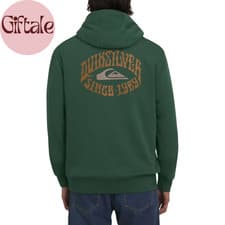Image of Quiksilver Mens Hoodie XL Green New Pullover Surf Sweatshirt
