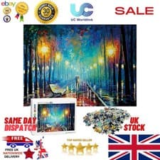 Image of Romantic Rainy Night Christmas Puzzle (1000 Pieces) – Ideal Festive Gift
