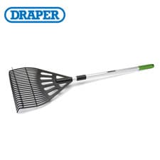 Image of Draper 19776 Telescopic Rake Extendable Handle Gardening Lawn Paths Leaves