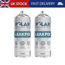Image of Polar Clear Leak Fix Spray - 2 x 400ml - Waterproof Roof Sealant - Instantly Sea