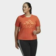 Image of Adidas GM0468 Women's T-Shirt Top Shirt Orange Summer Shirt (Plus Size 2X,3X,4X)