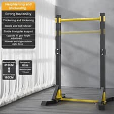 Image of Power Tower Dip Station Adjustable Heavy Duty Pull Up Bar for Home Gym Workout