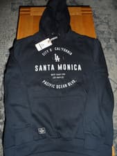 Image of MENS THREADBARE NAVY LOGO HOODY - SIZE XXL **NEW**