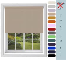 Image of No Drill Custom Size Daylight Roller Blinds Simply Twist To Fit!