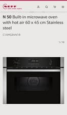 Image of Neff C1AMG84N1B N50 Built In Microwave Oven Combo Pay Later Available