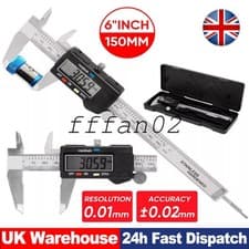 Image of 6 INCH DIGITAL VERNIER CALIPER 150MM STAINLESS STEEL MICROMETER ELECTRONIC TOOL