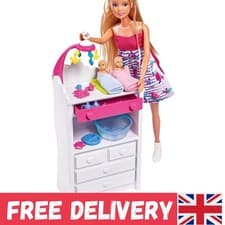 Image of Creative Steffi Love Welcome Twins Playset - Includes Dolls & Changing Table