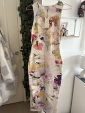 Image of Ted Baker Women’s Long Sleeveless Floral Dress. Brand New With Tags, Never Worn