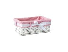 Image of White Wicker Storage Gift Hamper Lined Basket Small, Medium, Large OR Set of 3