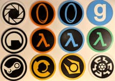Image of 3D Printed | Video Game Drink Coasters | Valve, Steam, Half Life, Portal Themed!