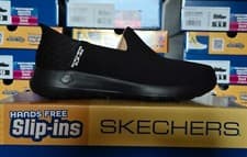Image of SKECHERS WOMENS SLIP INS BLACK SHOES LADIES MEMORY FOAM TRAINER SLIP IN UK 7 8