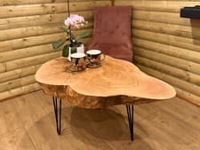 Image of oak coffee table living room furniture new