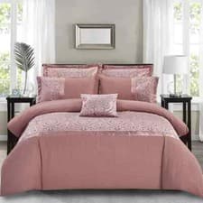 Image of 3 Piece Damask Duvet Cover Reversible Quilt Cover Luxury Bedding Set Double King