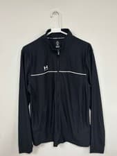 Image of Men's Under Armour Challenger Full Zip Black Jacket With Pockets Size Large