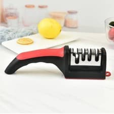 Image of Professional 4 in 1 Knife Sharpener Knife Sharpening Kitchen Blade Tool Sharp UK