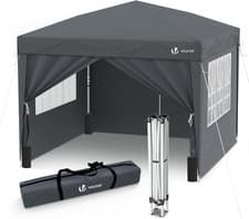 Image of 3M X 3M Pop up Gazebo with Sides & 4 Weight Bags & Carry Bag, Marquee Garden Par