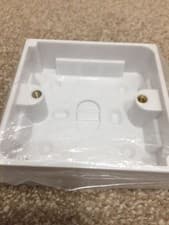 Image of 1 Gang 25mm Deep Surface Pattress Back Box White Plastic