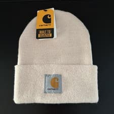 Image of NWT Carhartt Unisex Pink Knit Cuffed Beanie Winter Hat Cap A18-P31