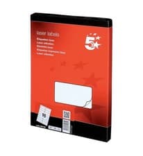 Image of 5 Star Office Multipurpose Labels Laser Copier Inkjet 99.1x34mm Pack of 1600