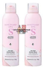 Image of 2 X Sanctuary Spa Lily & Rose Natural Oils Ultra Rich Shower Burst 200ml